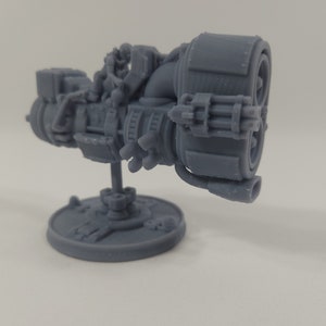 Diesel Jet with Rider Dieselpunk | Print Minis | 28mm | Sci-fi | Cyberpunk | Tabletop Terrain | RPG | Mecha | Cyber | Fantasy | Role | D&D