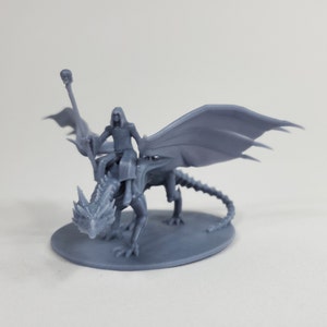 Necromancer Mounted on Dragon | MZ4250 | 28mm | Dungeons and Dragons | Resin | DnD | Terrain | D&D | RPG | Miniature | Pathfinder | Tabletop