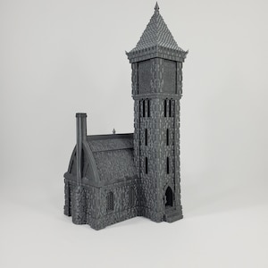 Small Inn Clock Tower  Steinhafen Dungeons and Dragons Fantasy 3d model Modular Terrain 28mm for Pathfinder D&D DnD RPG Scenario by Code2
