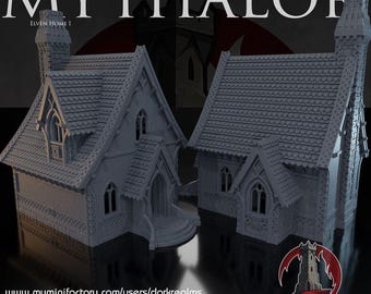 Mythalor Elven Home 1 | Dark Realms | 28mm | Sci-fi | Cyberpunk | Tabletop Terrain | RPG | Mecha | Fantasy | Role | D&D | Neocity