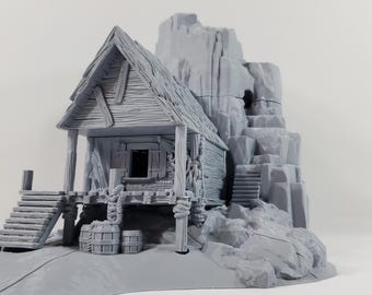 Tortuga Bay Pirates hideaway 2 Dark Realms 28mm  Sci-fi Cyberpunk Tabletop Terrain RPG Mecha Cyber Fantasy Role Pathfinder house
