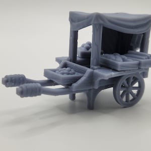 Stary rozrzucony wózek sklepowy z meblami | Dark Realms | 28 mm | Fantasy | Dungeons and Dragons | Gra planszowa | Teren | RPG | DnD | Pathfinder