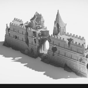 City Gates Crushed Code2  28mm Dungeons and Dragons D&D DnD RPG Terrain Tabletop Pathfinder Fiction Wargaming Miniature Building  3d City
