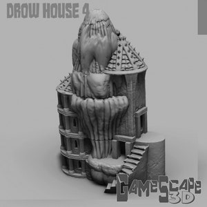 Drow House 4 | Gamescape3d | 28mm | Buildings | Dungeons and Dragons | D&D | DnD | RPG |Terrain | Tabletop