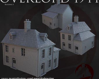 Overlord 1944 Building 3 | Dark Realms | 28mm | Dungeons and Dragons | Tabletop | DnD | Terrain | RPG | Miniatures | Pathfinder