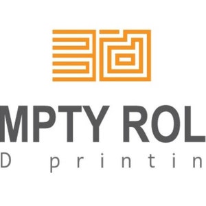 May include: Logo for Empty Roll 3D Printing, featuring a stylized orange 3D design and the text "EMPTY ROLL 3D printing" in gray.