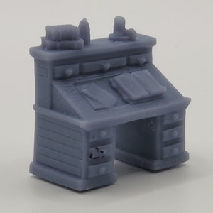 Halfling Village Desk 3 | Dark Realms | 28mm | Fantasy | Dungeons and Dragons | Tabletop | Terrain | RPG | DnD | Pathfinder | D&D Mini