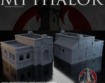 Mythalor Dwarven Dwelling 2 | Dark Realms | 28mm | Sci-fi | Cyberpunk | Tabletop Terrain | RPG | Mecha | Fantasy | Role | D&D | Neocity