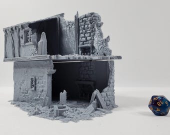 Briarwood House Ruins 2 Building Dark Realms 28mm Sci-fi Cyberpunk Tabletop Terrain RPG Mecha Cyber Fantasy Role Pathfinder
