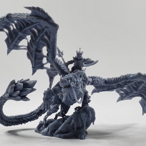 Ice Witch on Ice Dragon | Kyoushuneko | 28mm |  Dwarf | Dungeons and Dragons | Tabletop | Scatter Terrain | RPG | DnD | D&D  | Miniature