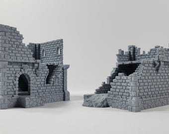 Ruins Building Bundle - City of Drennheim by Terrainforprint Dungeons and Dragons Terrain Modular D&D DnD DandD Warhammer Pathfinder gift
