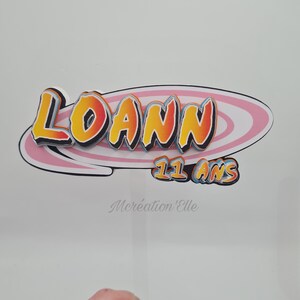 Cake topper Nome Naruto