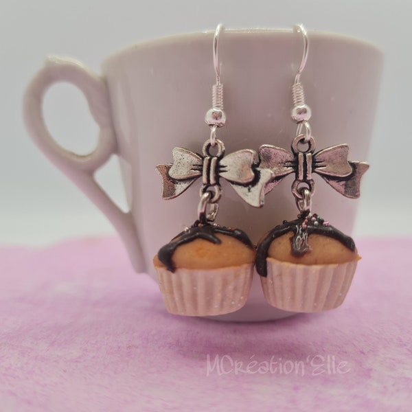 Boucles d'oreilles mini muffin