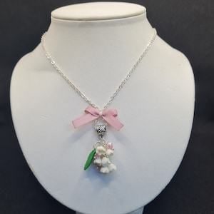 Lily of the valley flower necklace