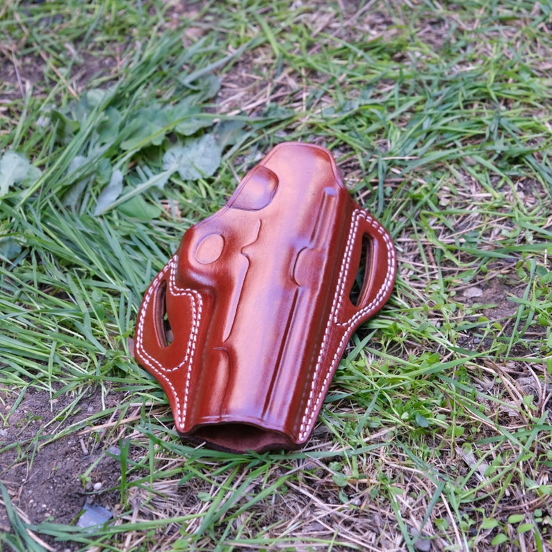 1911 Leather Gun Holster Western Holster 2 Colour Options Etsy