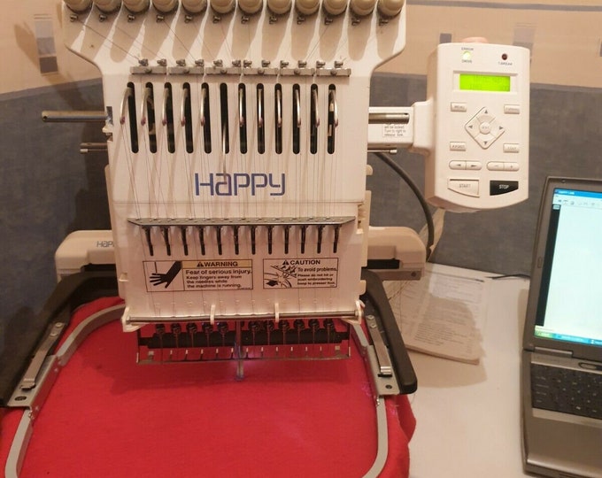 Happy HCS120130 Embroidery Machine Single Head 12 Needle Etsy