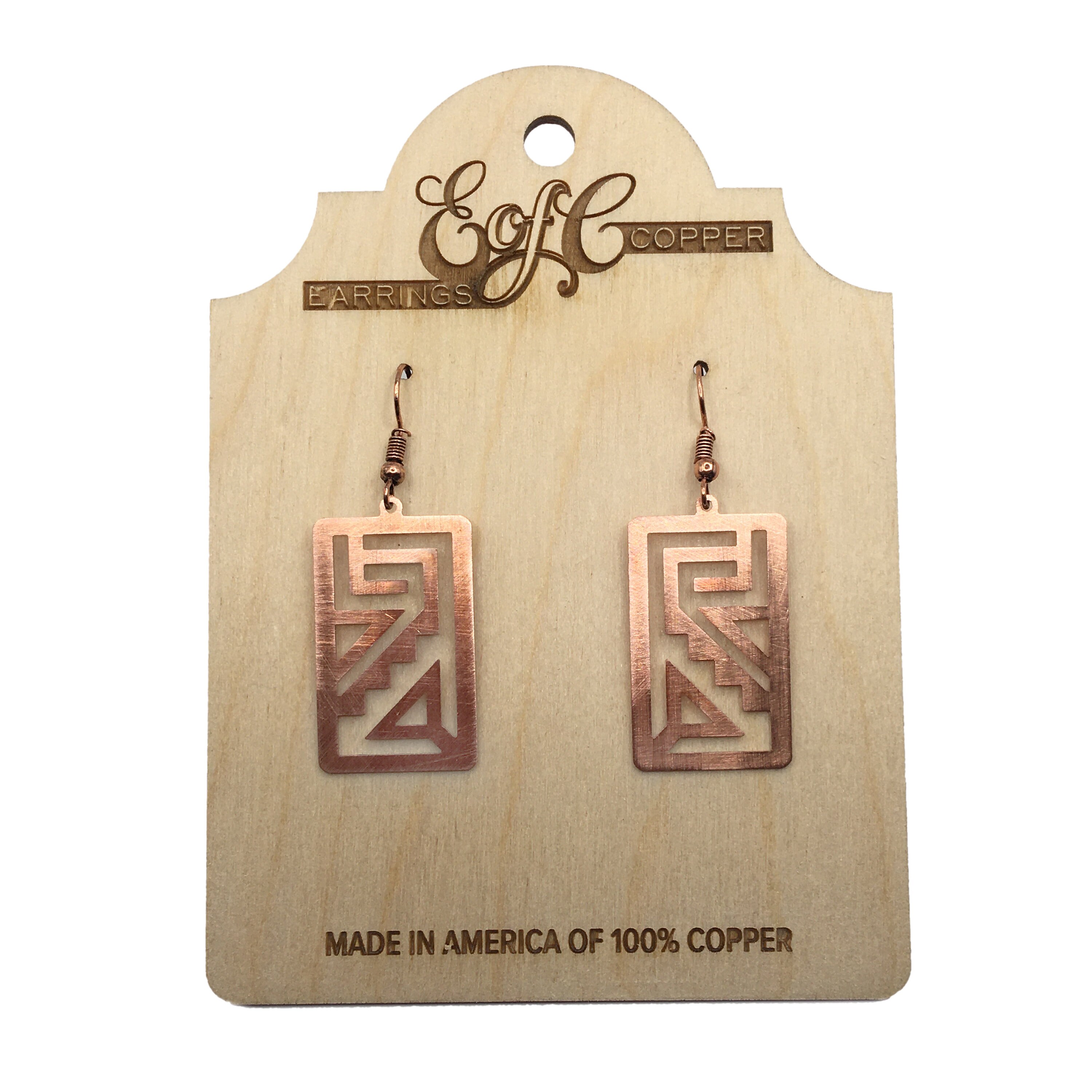 SOUTHWEST GEOMETRIC Laser Cut Copper Earrings Etsy