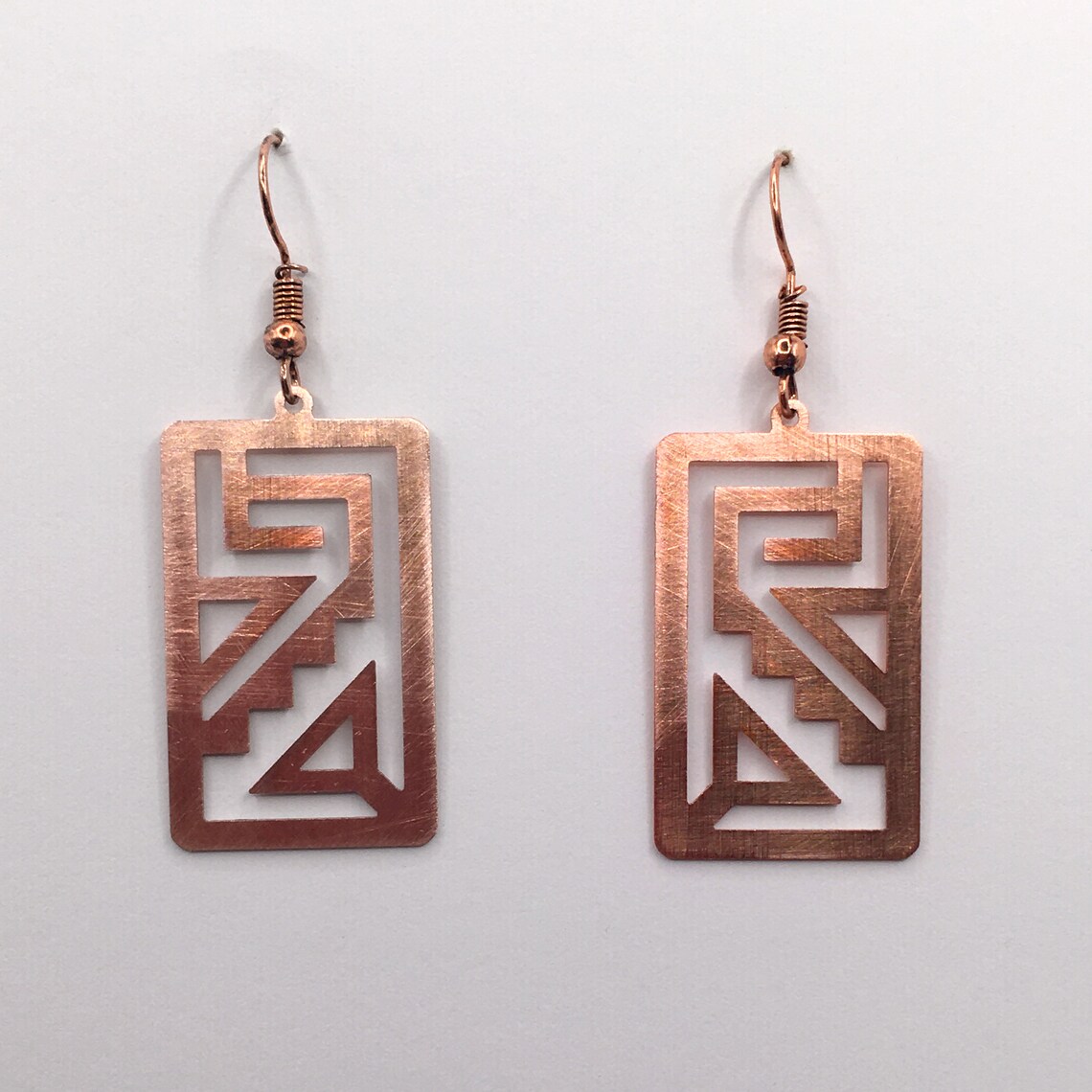 SOUTHWEST GEOMETRIC Laser Cut Copper Earrings Etsy