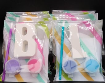 Paint your own initial, party bags, class gift, group gifts, party favours, party bag filler