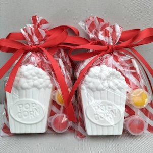 Popcorn-feesttassen, popcorn-feestartikelen, verf je eigen popcorn, feestactiviteiten, feestplezier, cadeaus voor kinderen, filmthemafeest,