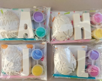 Easter crafts for kids, paint your own initial and Easter egg, Easter egg hunt fillers, kids arts and crafts, spring fun activities