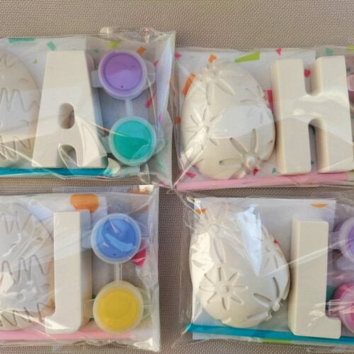 Easter crafts for kids, paint your own initial and Easter egg, Easter egg hunt fillers, kids arts and crafts, spring fun activities