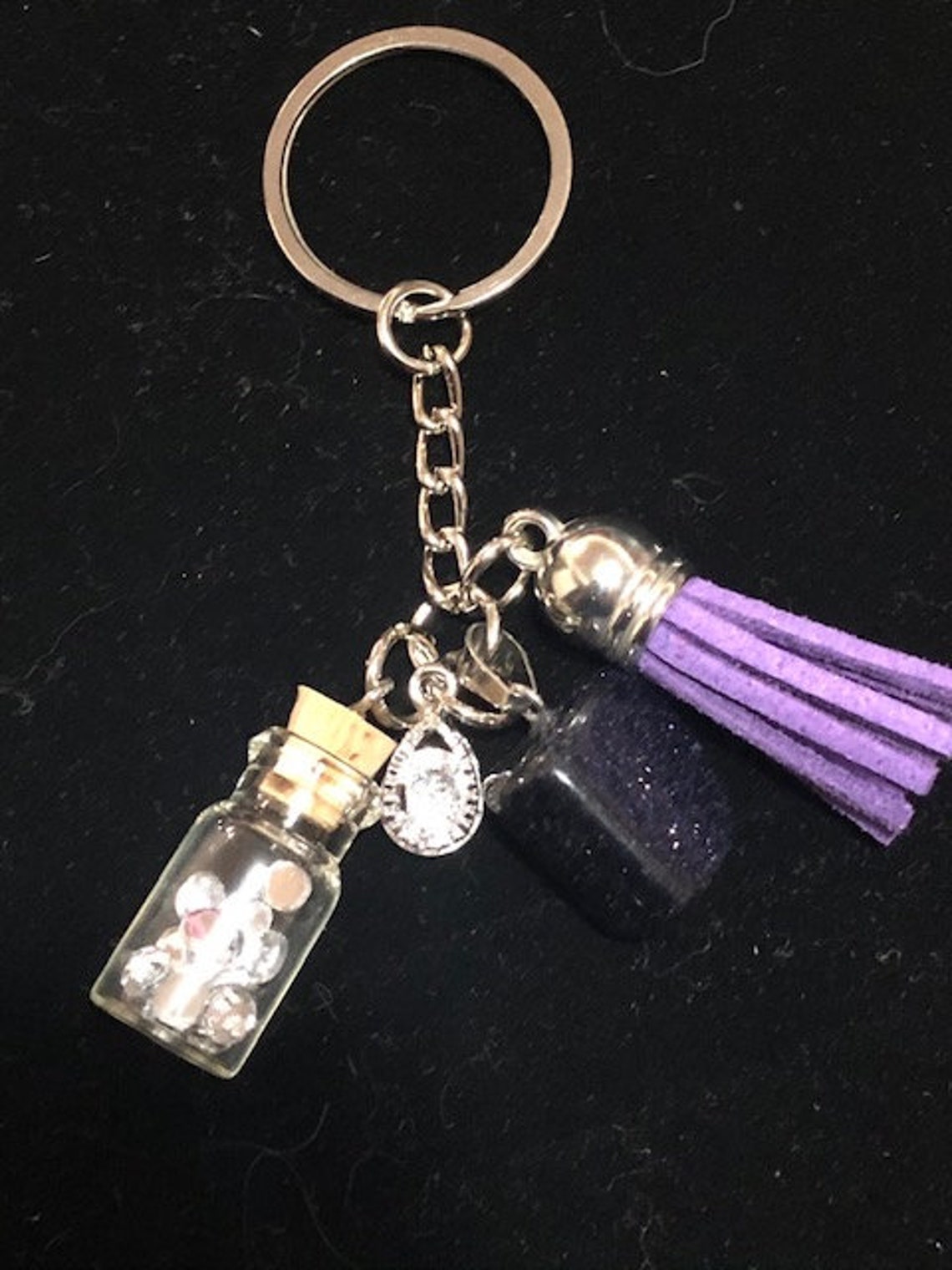 Purple Keychain HANDMADE Etsy