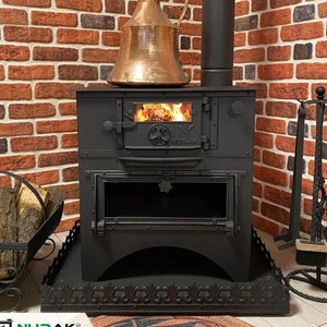 Wood Burning Cooker Stove: Thick Sheet Metal, Fire Pit Oven