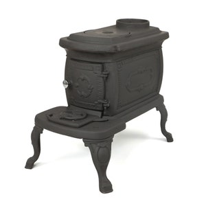 Cast Iron Stove, Mini Cast Iron Fireplace, Mini Fireplace for Caravan and Tent, Wood and Coal Burning Stove