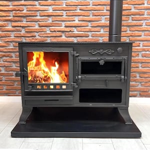 Extra Large Wood Burning Cook Stove with Oven - 20kW Heating