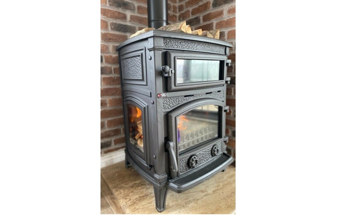 Cast Iron Fireplace Stove With Oven Stove Cast Iron Stove Etsy
