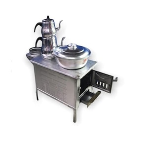 Stove, Mini Stove, Brown Enamel Stove, Wood Burning Stove, Camp Stove, Caravan Stove, Tent Stove