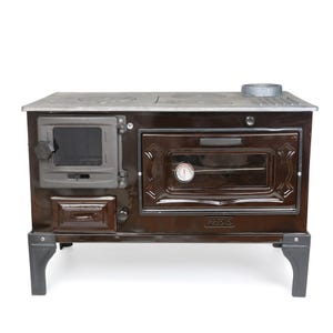 Wood Burning Stove with Oven, Enameled Cast Iron Stove, Cooker Stove, Wood Stove, Coal Stove, Cook Stove