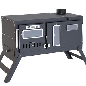 Portable Camping Stove with Oven: Wood-Burning Tent & Caravan Cooker