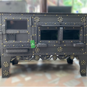 Handmade Glass Oven Wood Stove: Extra Thick Sheet Metal
