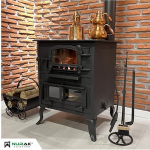 Turkish Wood Burning Cook Stove: Cast Iron Oven, Heat Resistant