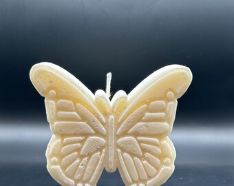 Ailes flottantes : bougie en forme de papillon, 100 % cire de soja