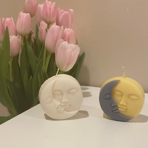 Lunar Solstice: Half Sun Half Moon Candle, 100% Soy Wax