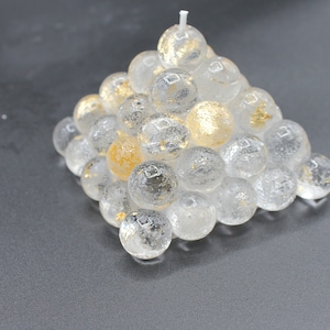 Pyramid Bubble Gel Candle | Gel Wax Candle | Gold Flake Candle | Hand Poured Candle| Home Made Candle