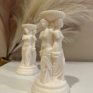 Divine Glow: Venus Goddess Pillar Candle, 100% Soy Wax