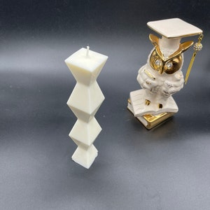 Geometric Pillar Candle | Pillar Candle | Soy Wax Candle | All-Natural Home-Made Candle | Hand Poured Candle