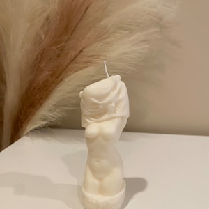 Goddess Unveiled: Undressing Female Torso Candle, 100% Soy Wax