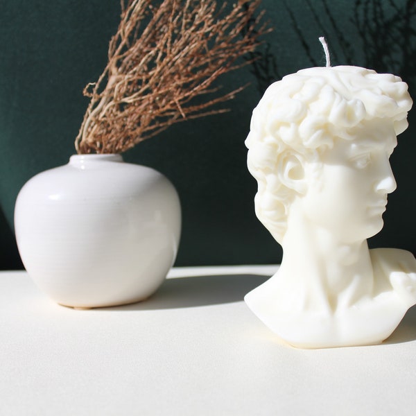 Timeless Elegance: David Statue Inspired Candle, 100% Soy Wax Blend