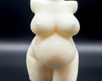 Set of 2 - Curvy Pregnant Female Torso