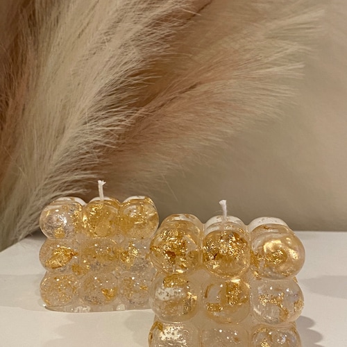 ON SALE Clear Gel Bubble Cube Candle Cube Candle Bubble Etsy