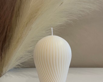 3D Striped Swirl Candle