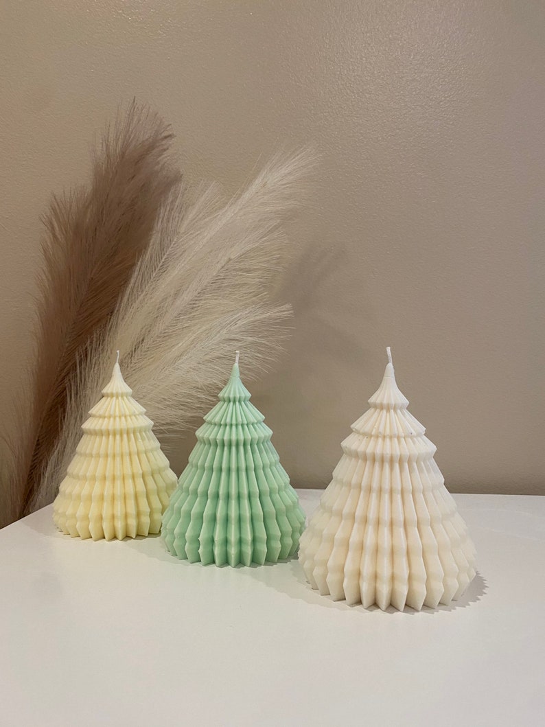 Candle, Christmas, Christmas Tree Candle, Tree Candle, Christmas Candle, Decor Candle image 1