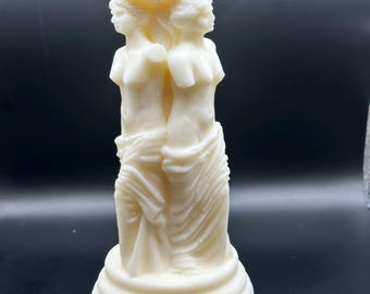 Venus Goddess Sculpture Candle | Greek Roman Statue Decor, Soy Wax Home Accent