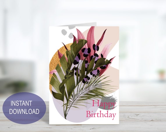 Printable Birthday Card.downloadable Birthday Card.digital - Etsy