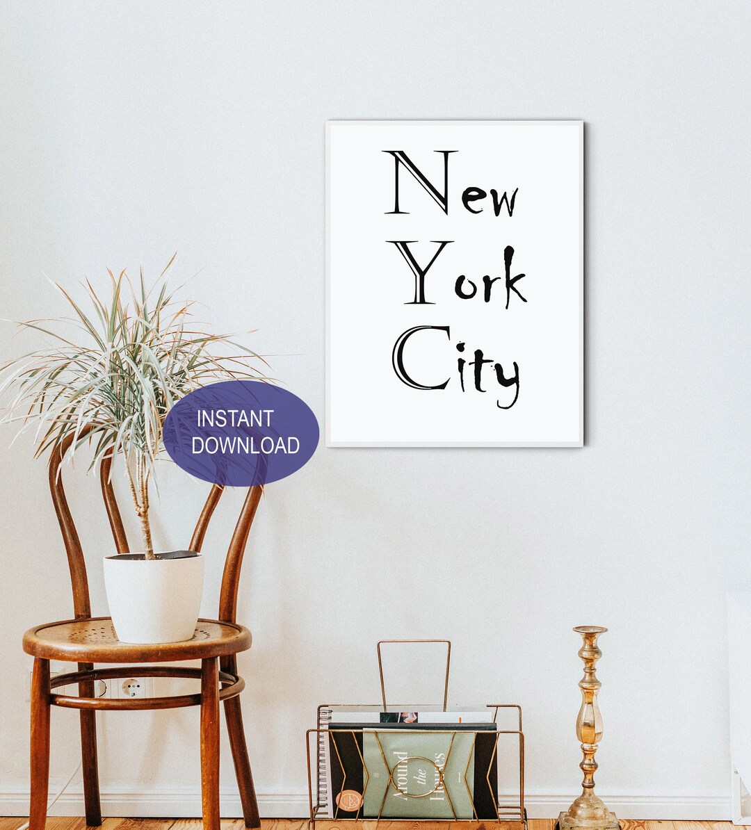 New York Art. New York City Printable. New York Wall Decor. - Etsy
